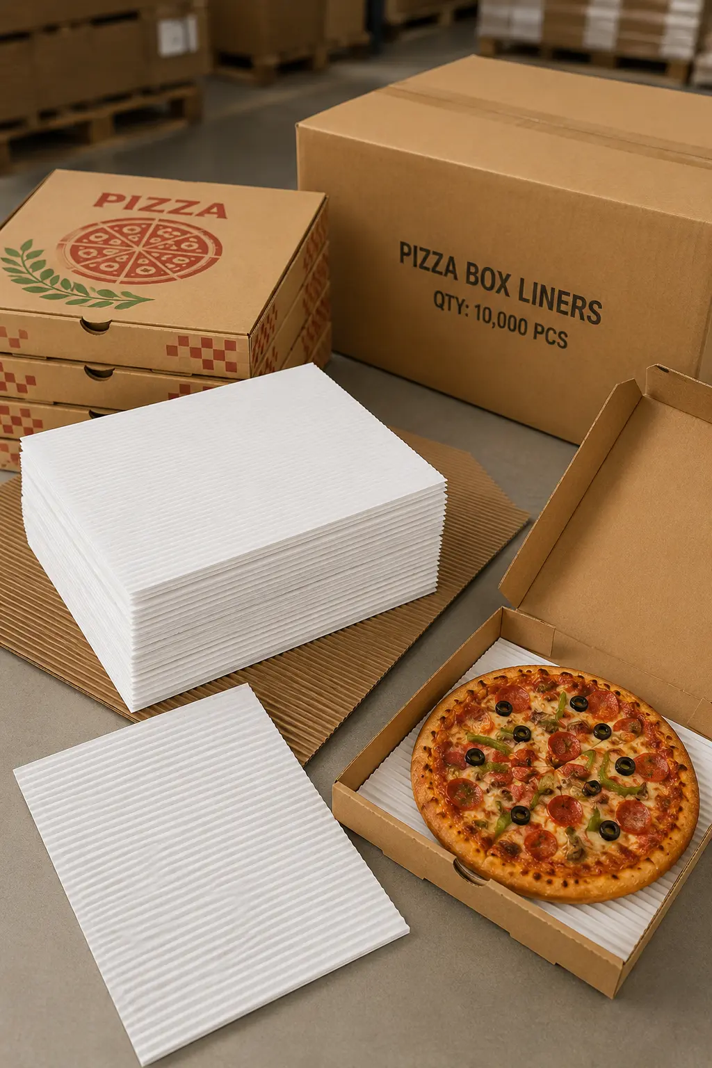 Wholesale pizza box liners bulk production